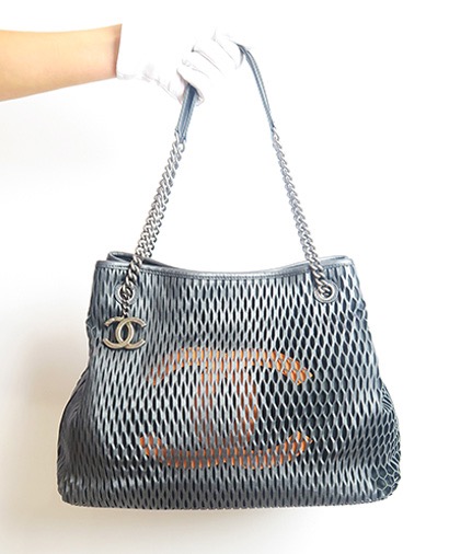 Laser Cut Perforated CC Tote, front view